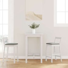   vidaXL 2 db fehér tömörfa gumiból bárszékek párnákkal