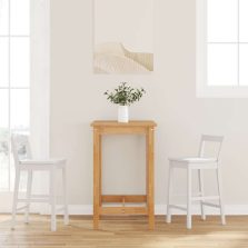 vidaXL 2 db fehér tömörfa gumiból bárszékek