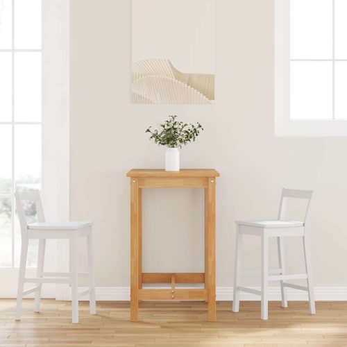 vidaXL 2 db fehér tömörfa gumiból bárszékek