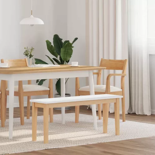 vidaXL tömörfa gumiból pad 110 cm