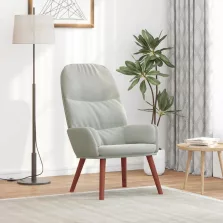 vidaXL világosszürke bársony pihenőszék