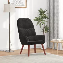 vidaXL fekete bársony pihenőszék