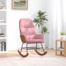 vidaXL rózsaszín bársony hintaszék