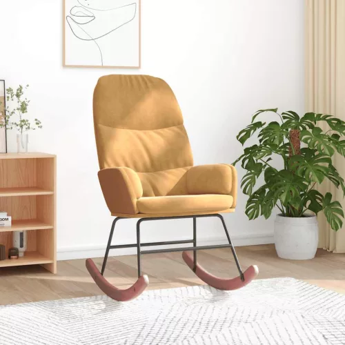 vidaXL barna bársony hintaszék