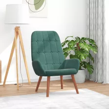 vidaXL sötétzöld bársony pihenőfotel