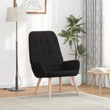 vidaXL fekete szövet pihenőfotel