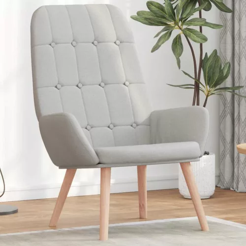 vidaXL felhőszürke szövet relaxáló szék