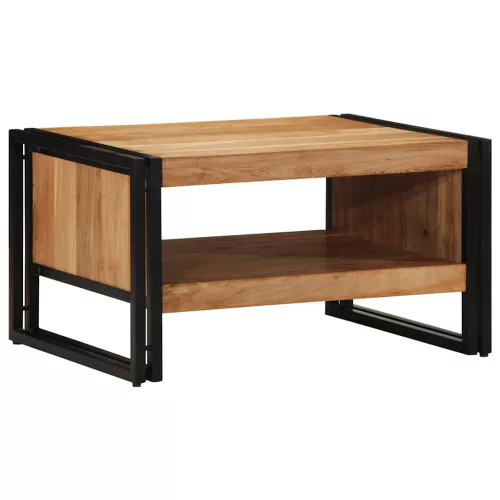 vidaXL tömör akácfa dohányzóasztal 70x50x38 cm