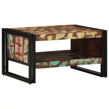   vidaXL többszínű tömör újrahasznosított fa dohányzóasztal 90x50x38cm