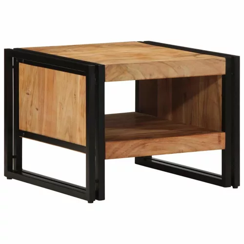 vidaXL tömör akácfa dohányzóasztal 50x50x38 cm