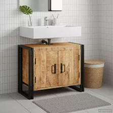   vidaXL Mosdókagyló szekrény Barna 71 x 33 x 58 cm Tömör Mangófát