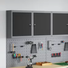  vidaXL Szerszám szekrény polcokkal Fekete és Szürke 50 x 20 x 55 cm
