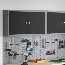   vidaXL Szerszám szekrény polcokkal Fekete és Szürke 50 x 20 x 55 cm