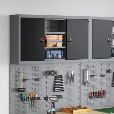   vidaXL Szerszám szekrény polcokkal Fekete és Szürke 50 x 20 x 55 cm