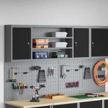   vidaXL Szerszám szekrény polcokkal Fekete és Szürke 50 x 20 x 55 cm