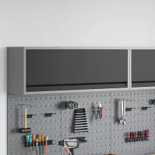   vidaXL Szerszám szekrény tárolóval Fekete és Szürke 100 x 25 x 35 cm
