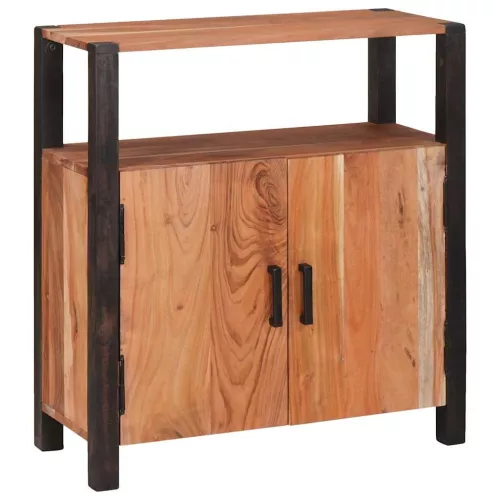 vidaXL Széf Barna 70 x 30 x 75 cm Tömör Akácfa