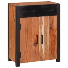 vidaXL Széf fiókkal Barna 55 x 30 x 75 cm Tömör Akácfa