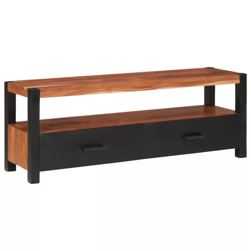 vidaXL Média szekrény fiókkal Barna 110 x 30 x 40 cm Tömör Akácfa