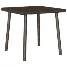   vidaXL téglalap barna polyrattan kerti dohányzóasztal 40x40x37cm