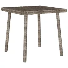   vidaXL téglalap szürke polyrattan kerti dohányzóasztal 40x40x37cm