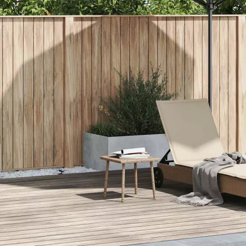 vidaXL téglalap bézs polyrattan kerti dohányzóasztal 40x40x37cm
