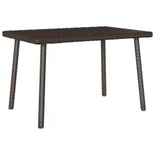   vidaXL téglalap barna polyrattan kerti dohányzóasztal 60x40x37cm