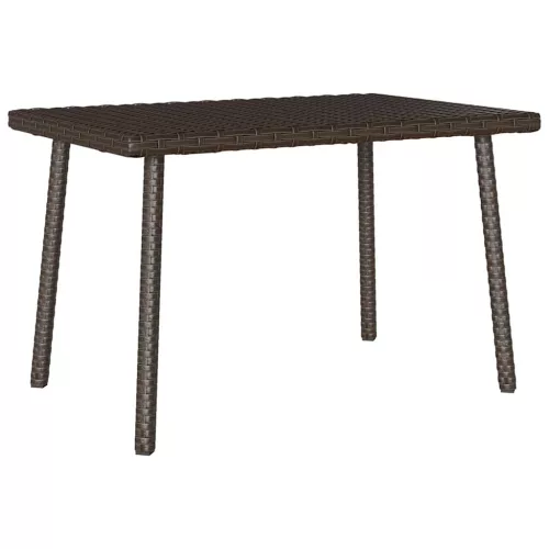 vidaXL téglalap barna polyrattan kerti dohányzóasztal 60x40x37cm