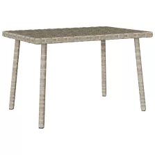   vidaXL téglalap polyrattan kerti dohányzóasztal 60x40x37cm