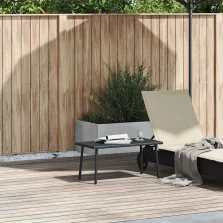   vidaXL téglalap fekete polyrattan kerti dohányzóasztal 80x40x37cm