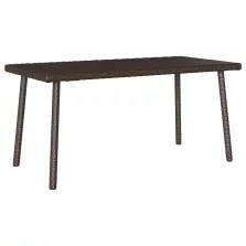   vidaXL téglalap barna polyrattan kerti dohányzóasztal 80x40x37cm