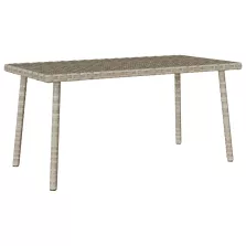   vidaXL téglalap polyrattan kerti dohányzóasztal 80x40x37cm