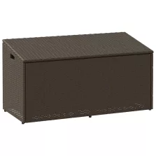 vidaXL barna polyrattan kerti tárolóláda 110x50x58 cm
