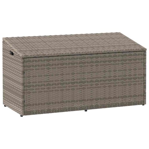 vidaXL szürke polyrattan kerti tárolóláda 110x50x58 cm