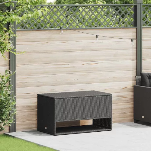 vidaXL fekete polyrattan kültéri párna doboz 100x55x55,5 cm