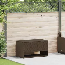   vidaXL barna polyrattan kültéri párna doboz 100x55x55,5 cm