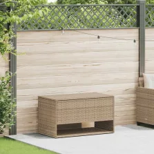   vidaXL bézs polyrattan kültéri párna doboz 100x55x55,5 cm