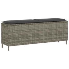 vidaXL barna polyrattan kerti pad párnával 110x30x40,5 cm