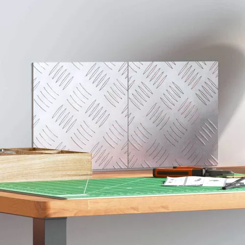 vidaXL Rácsos lemezek 2 pcs Ezüst 20 x 20 cm Alumínium