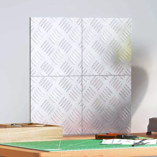 vidaXL Rácsos lemezek 4 pcs Ezüst 20 x 20 cm Alumínium