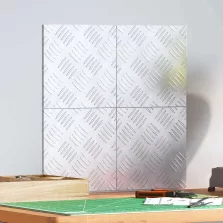   vidaXL Lépcsőfok Négyzet 4 pcs Ezüst 20 x 20 cm Alumínium