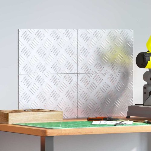 vidaXL Rácsos lemezek 4 pcs Ezüst 30 x 20 cm Alumínium