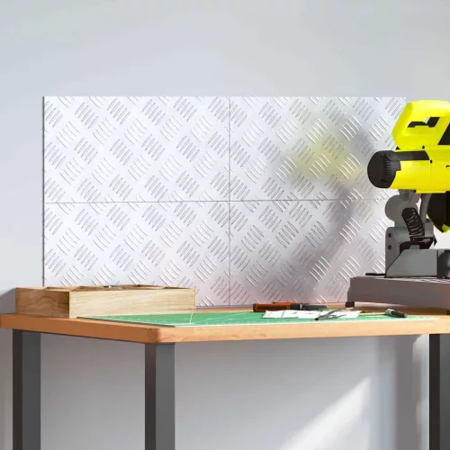 vidaXL Rácsos lemezek 4 pcs Ezüst 40 x 20 cm Alumínium