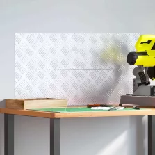 vidaXL Rácsos lemezek 4 pcs Ezüst 40 x 20 cm Alumínium