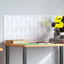 vidaXL Rácsos lemezek 4 pcs Ezüst 50 x 20 cm Alumínium