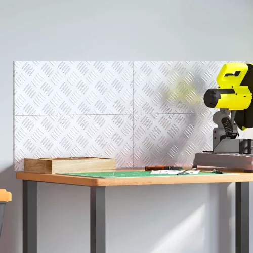 vidaXL Rácsos lemezek 4 pcs Ezüst 50 x 20 cm Alumínium