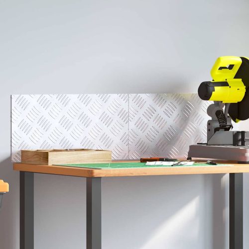 vidaXL Rácsos lemezek 2 pcs Ezüst 50 x 25 cm Alumínium