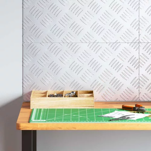 vidaXL Rácsos lemezek 4 pcs Ezüst 50 x 25 cm Alumínium