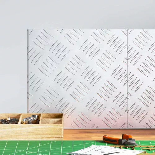 vidaXL Rácsos lemezek 2 pcs Ezüst 30 x 30 cm Alumínium