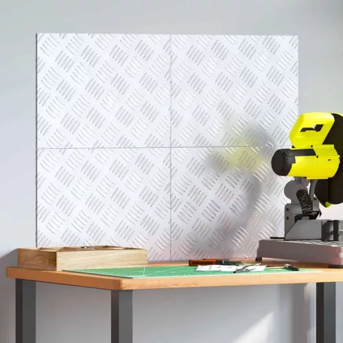 vidaXL Rácsos lemezek 4 pcs Ezüst 40 x 30 cm Alumínium